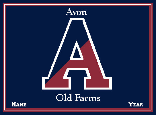 Custom Avon Old Farms "A"  Name & Year  60 x 50