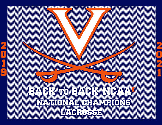 UVA Lacrosse BACK to BACK Herringbone 2021 NCAA National Champions Lacrosse