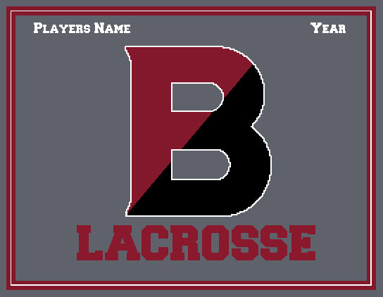 Custom Bates Lacrosse  Name and Year   60 x 50