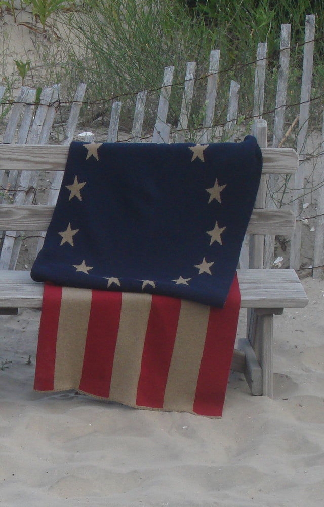 Vintage Betsy Ross Flag Blanket 60 x 50