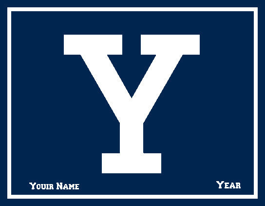 Yale Y Block Customized with your Name and Year 60 x 50
