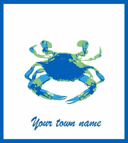 Custom Blue Crab Blanket 50 x 60