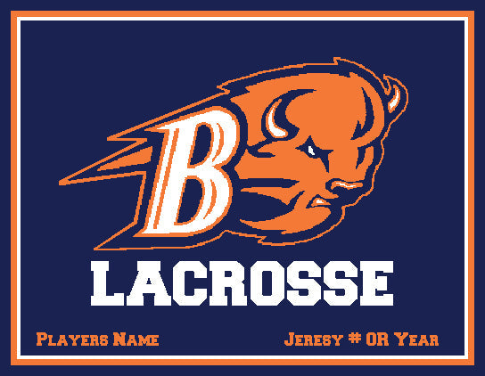 Bucknell Women's Lax Navy Name & Number Or Year 60 x 50