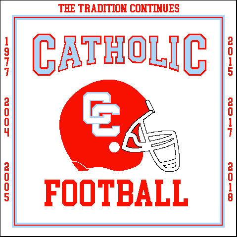 Charlotte Catholic FOOTBALL Tradition Commemorative Blanket 50 x 60