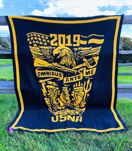 US Naval Academy Class of 2019 Seal Blanket