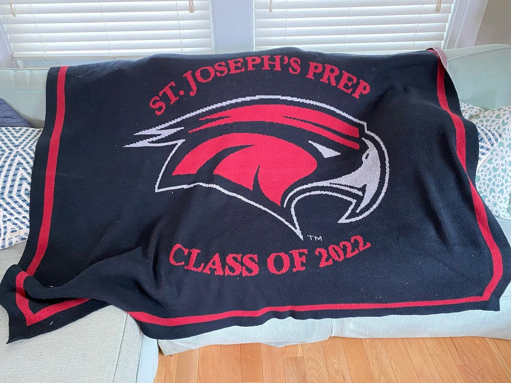 St. Joseph's Prep Hawk Blanket Customized Name & Year 60 x 50