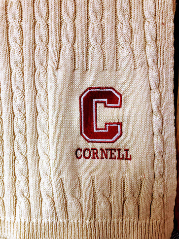 Cornell Natural Cable Blanket