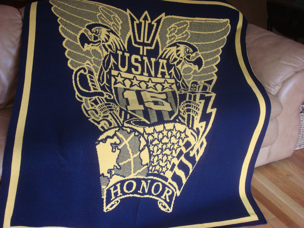 US Naval Academy Class of 2015 Seal Blanket