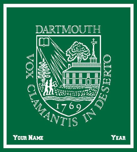 Dartmouth CUSTOMIZED Shield Blanket Hunter Green 50 x 60