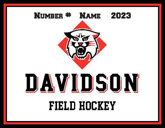 Davidson " Players Only" Senior Field Hockey Blanket Customized