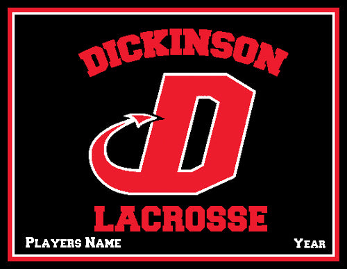 Dickinson Solid Lacrosse Customized  Name & Year 60 x 50