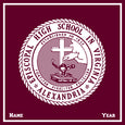 Episcopal HS Burgundy Base Seal Customized with Name and Year