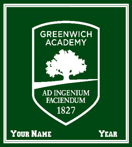 Greenwich Academy Shield 50 x 60 Customized with Name and Year