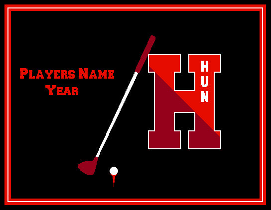 The Hun School Golf Blanket Customized Name & Year 60 x 50