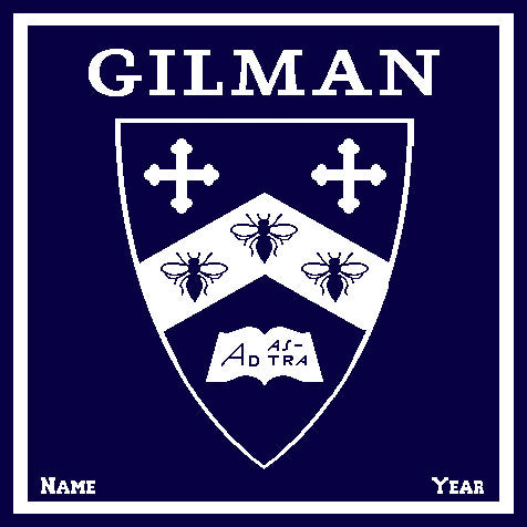 GILMAN Shield Name & Year  50 x 60