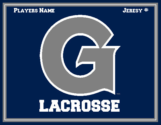 Georgetown Lacrosse Customized with Name & Number 60 x 50