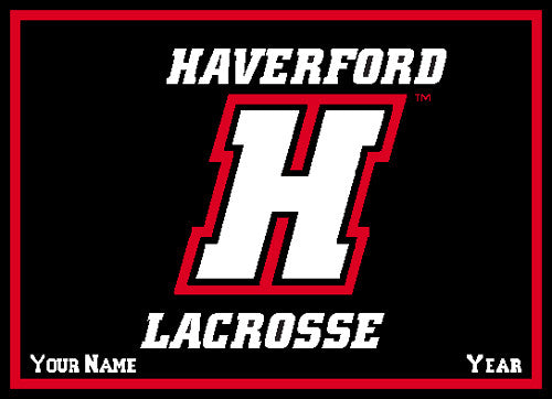 Haverford Men's Lacrosse Customized with Name & Year 60 x 50