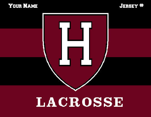 Harvard Women's Striped Lax Name & Number