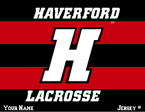 Haverford Men's Striped Lacrosse Customized with Name & Number 60 x 50