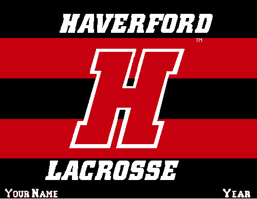 Haverford Women's Striped Lacrosse Name & Year 60 x 50