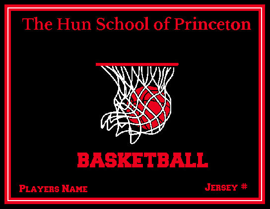 Hun School  Basketball Blanket Customized Name & Number 60 x 50