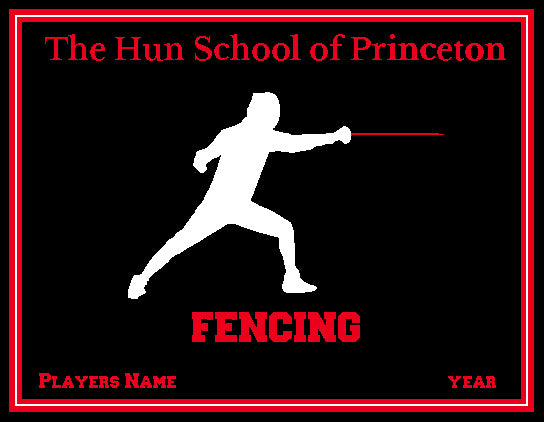 The Hun School Fencing Blanket Customized Name & Year 60 x 50