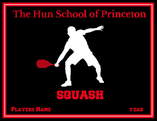 The Hun School Squash Blanket Customized Name & Year 60 x 50