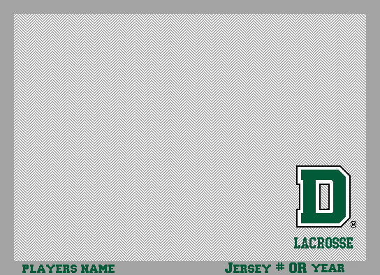 Dartmouth Men's Herringbone Lacrosse Customized with Name, # OR Year.