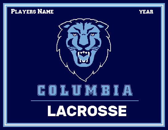 Columbia Women's Lacrosse Customized Name & Year 60 x 50