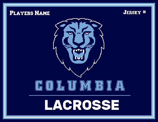 Columbia Women's Lacrosse Customized with your Name & Number 60 x 50