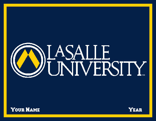 La Salle University Customized Dorm, Home, Office, Alumni, Tailgate blanket with name and year