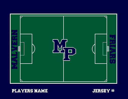Malvern Soccer Field Blanket Customized Name & Number 60 x 50