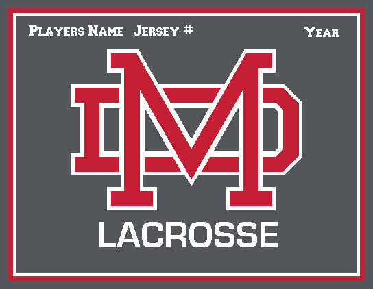 Mater Dei Lacrosse Grey Base Customized with Name, Jersey # AND Year