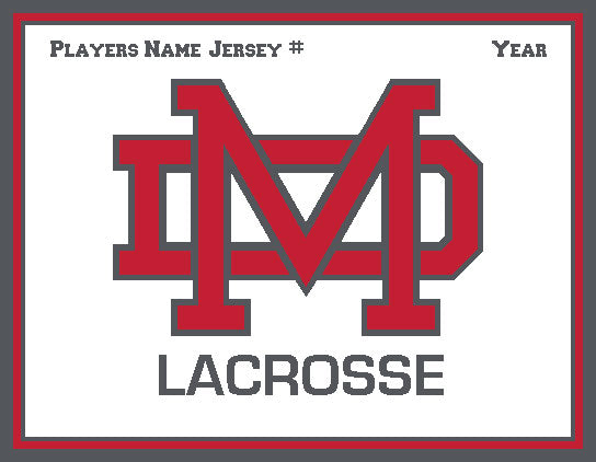 Mater Dei Lacrosse Natural Base Customized with Name, Jersey # AND Year