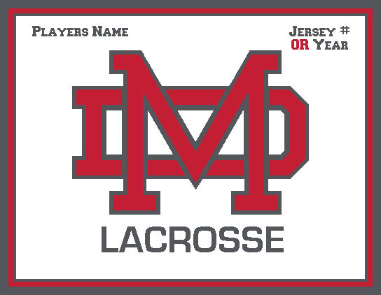 Mater Dei Lacrosse Natural Base Customized with Name, Jersey # Or Year