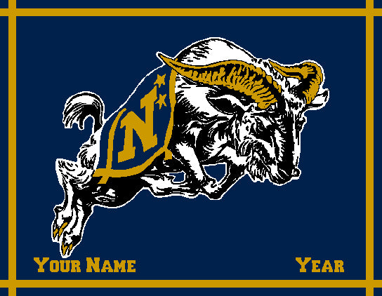 USNA BILLY Navy 60 x 50 Customized with Name and Company