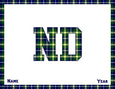 Academy of Notre Dame Plaid ND Customized with Name and Year 60 x 50