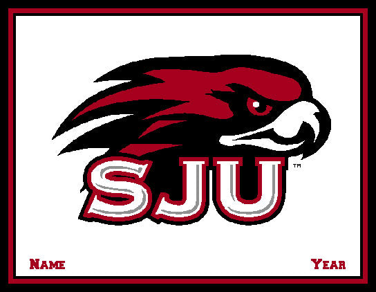 St. Joseph's University SJU Natural Base Customized with Name & Year 60 x 50