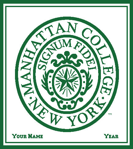Custom Manhattan Natural Seal Dorm, Home, Office, Graduate, Alumni, Tailgate Blanket