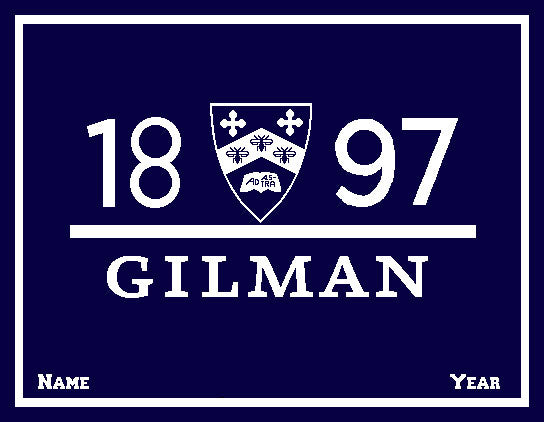 NEW GILMAN 1897 Shield Name & Year  50 x 60