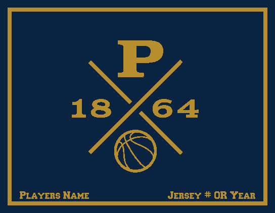 Peddie Basketball Blanket Customized Name & Number 60 x 50