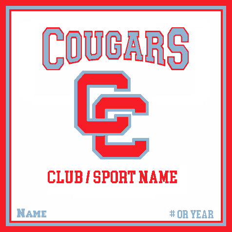Custom Charlotte Catholic School Interlocking CC Any Sport /Club  with Name, # OR  Year