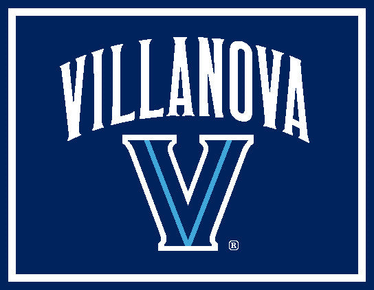 Villanova Curved Logo 60" x 50" Navy