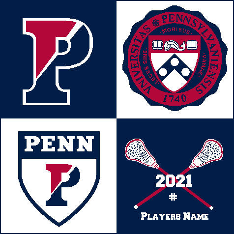 PENN Multi Logo Lacrosse Dorm, Office, Alumni, Tailgate Blanket