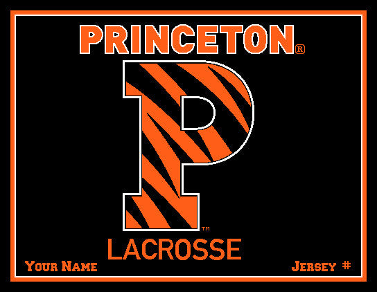 Princeton University P Lacrosse Name & Number