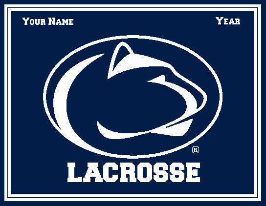 Penn State Men's Lacrosse Customized with Name & Year
