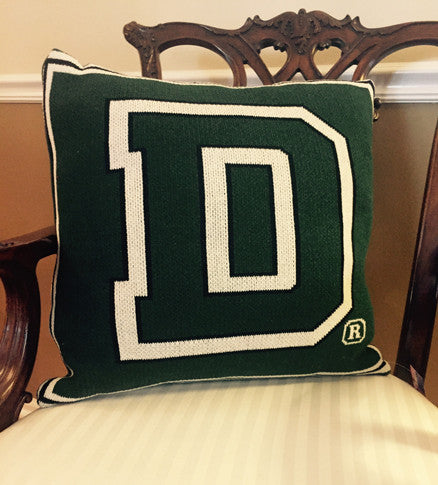 Dartmouth D Pillow Hunter Green Base 20 x 20