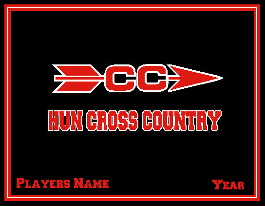 The Hun School  Cross Country Blanket Customized Name & Year 60 x 50