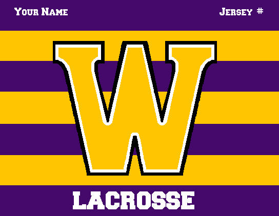 Williams College Striped Men's Lax Name & Number