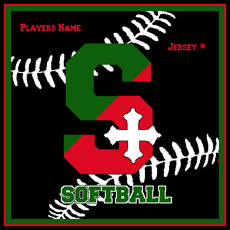 SSSA Softball Blanket 50 x 60  Customized Name & Number